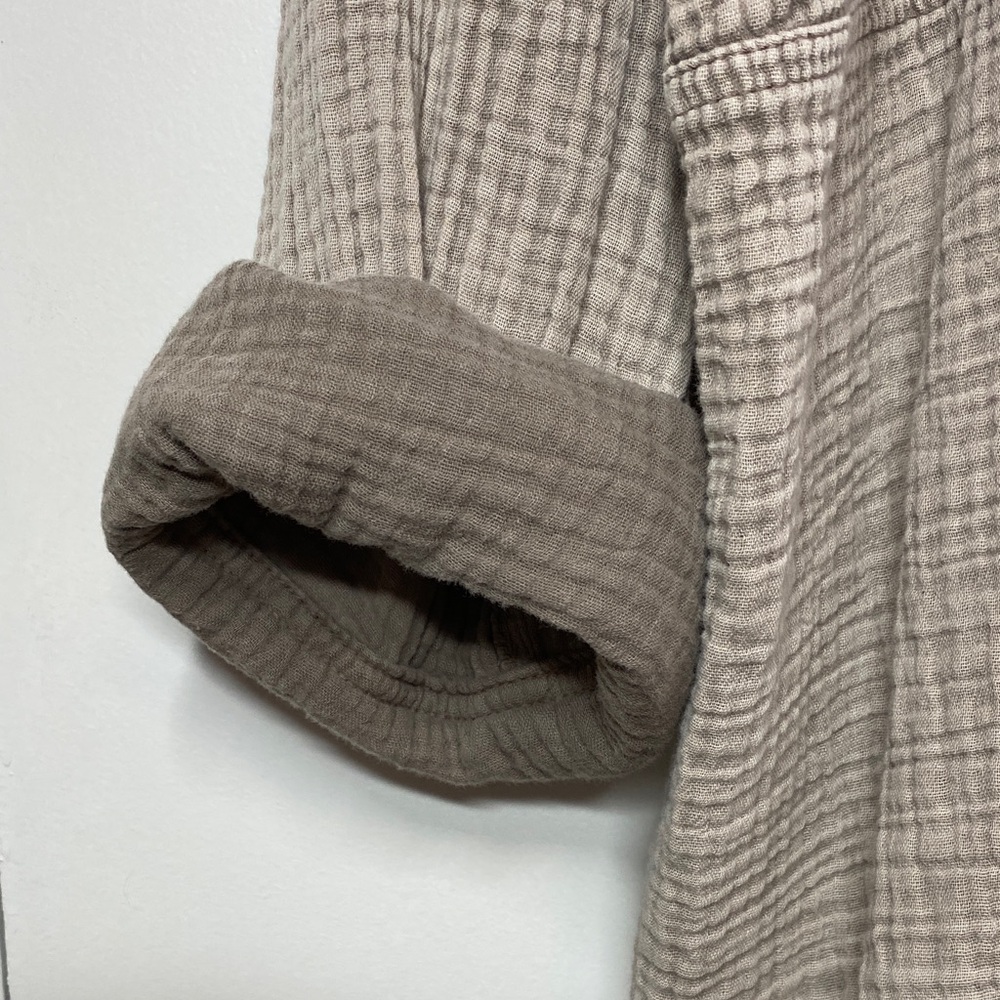 Peace Love World Beige 100% Cotton Gauze Blazer - Picture 3 of 5